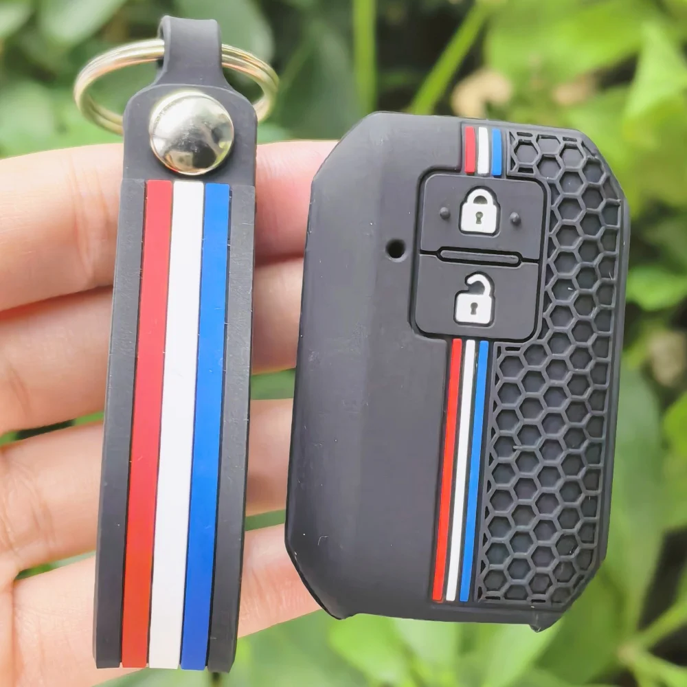Fashion Silicone Car Remote Key Case Cover For Suzuki Ertiga Swift Wagon R 2 Button Protected Keychain Shell Fob Accessories