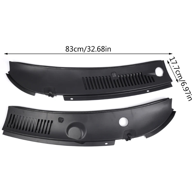 2Pcs Auto Accessory for 1999-2004 Wiper Cowl Vent Grilles Panel Hood 3R3Z6302228AAA Windscreen Hood Cowl Grilles GTWS