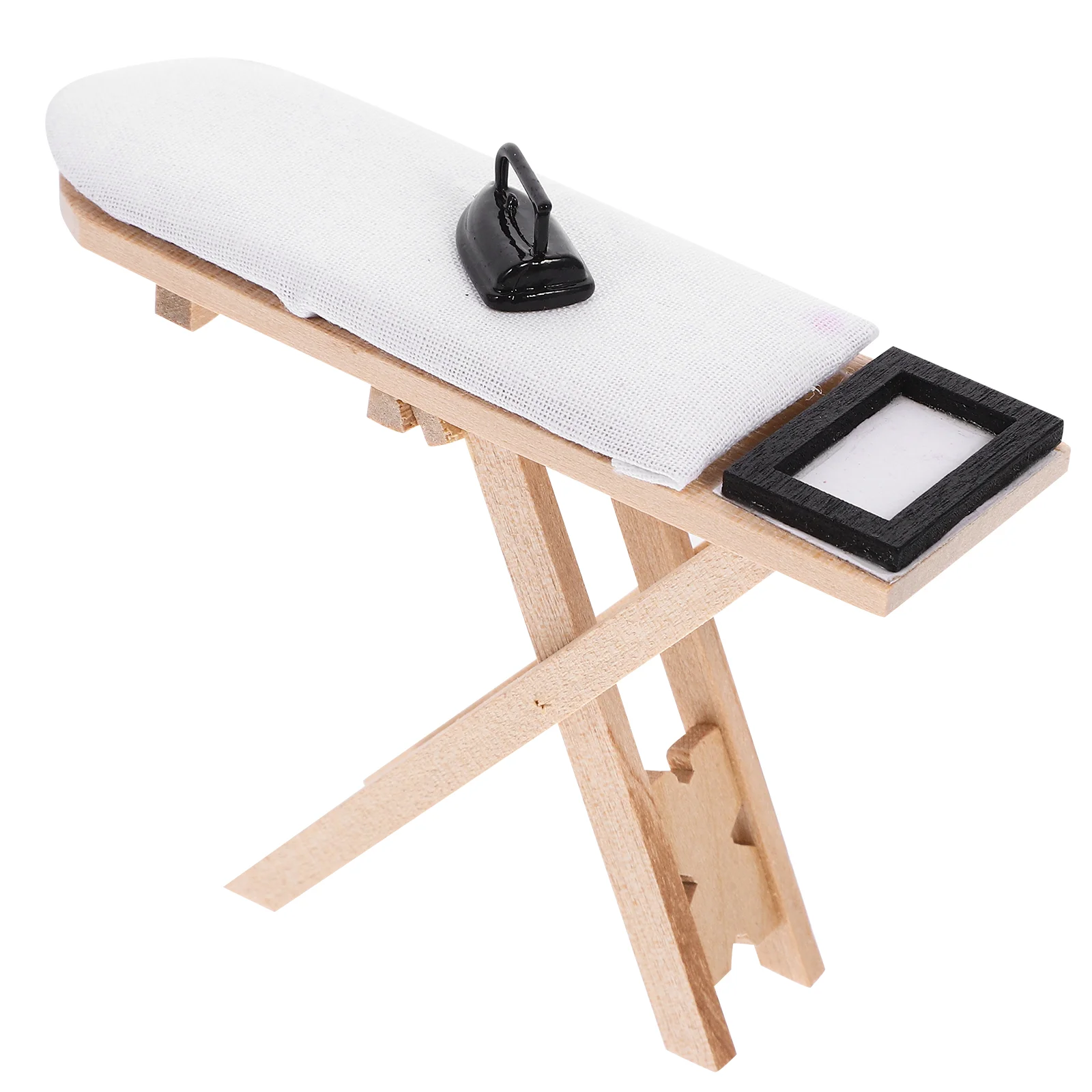 Casa de bonecas mini mesa de engomar móveis simulação de vapor em miniatura adornar modelo kit brinquedo