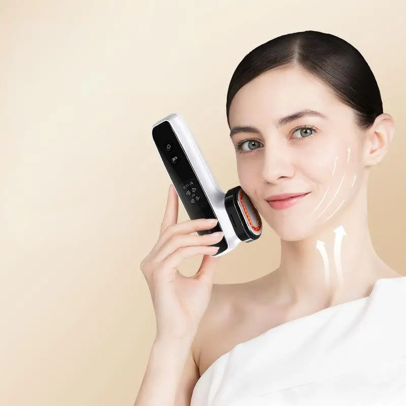 RF EMS Microstroom Gezichtsapparaat Anti-aging Lifting & Aanscherping Fotoverjonging Draagbaar USB Oplaadbaar IPX5 Waterdicht
