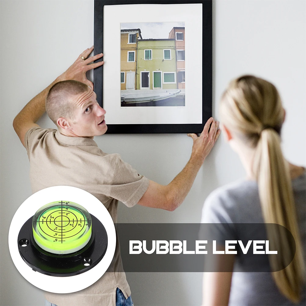 2pcs Bubble Mini Level Tool Compact High Precision Small Spirit Level With Base For Rv Tripod Camera Phonograph Diy Outdoor Use