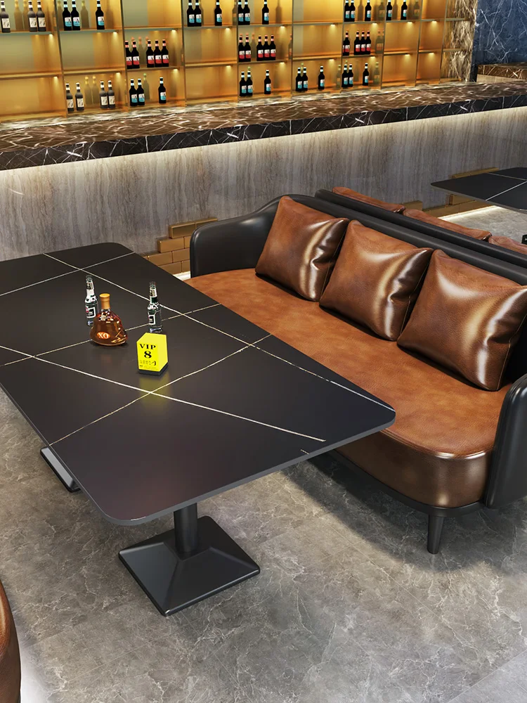 Industrial style bar special table clear bar sofa music dining bar loose table rock slab bistro