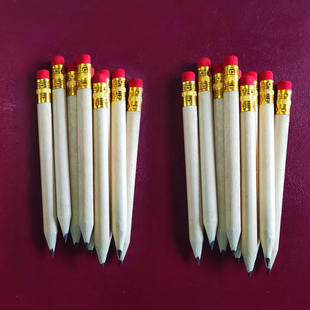 

50 Pcs Short Pencil Log Pencils Kids Stationary for Drafting Toddler Mini Basswood Drawing Student Use