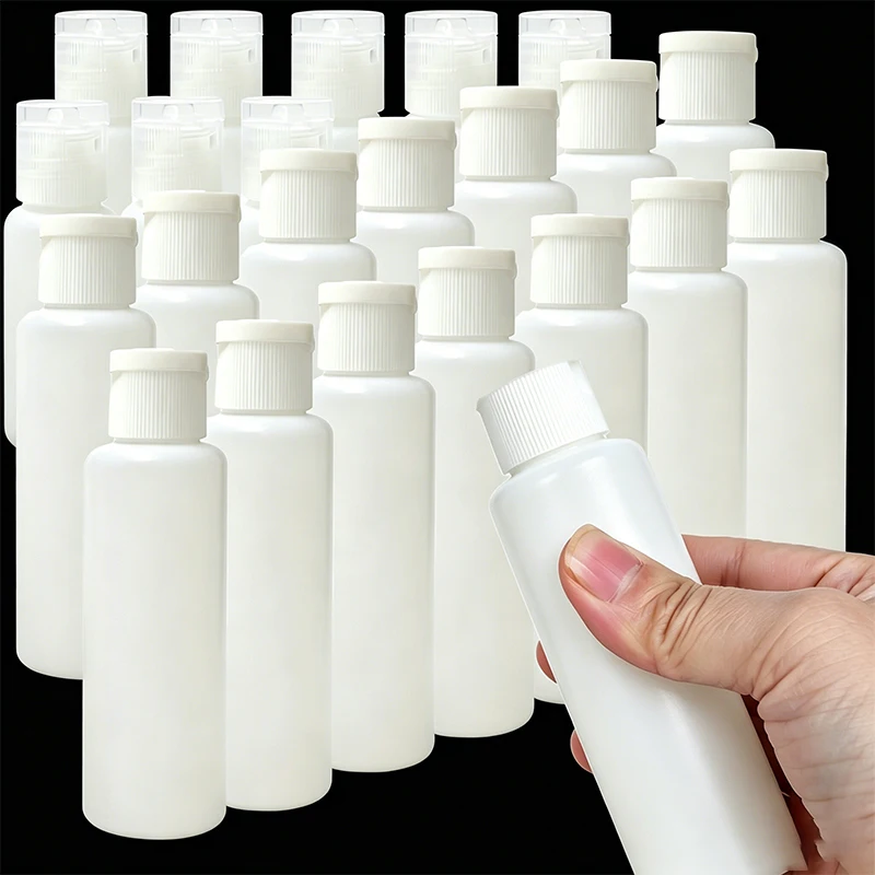 

30/50/100PCS 10-50ml Empty Lotion Shampoo Squeeze Travel Bottles With Flip Cap Cosmetic Sample Portable Refillable Containers