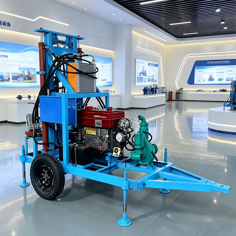 Customized High Torque Output Water Well Drilling Rig Crawler Type 22-35HP 180m Diesel Hydraulic Flexible Operation