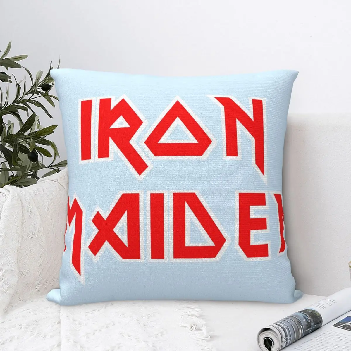 Iron-band-Maiden 2024 Pillow Case Pillow Cover Zipper Personalized House Home Decoration