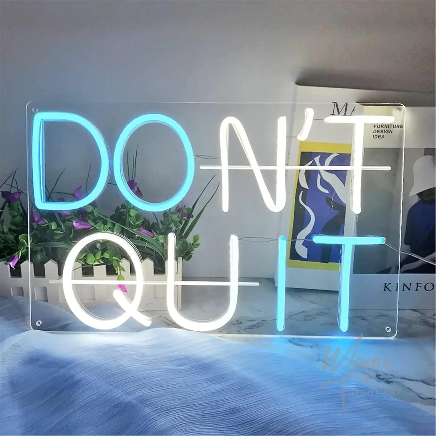 

DON'T QUIT LED Neon Sign Motivational Quote for Office Bedroom Decor Inspirational Wall Art Lighting Gift Positive Atmosphere