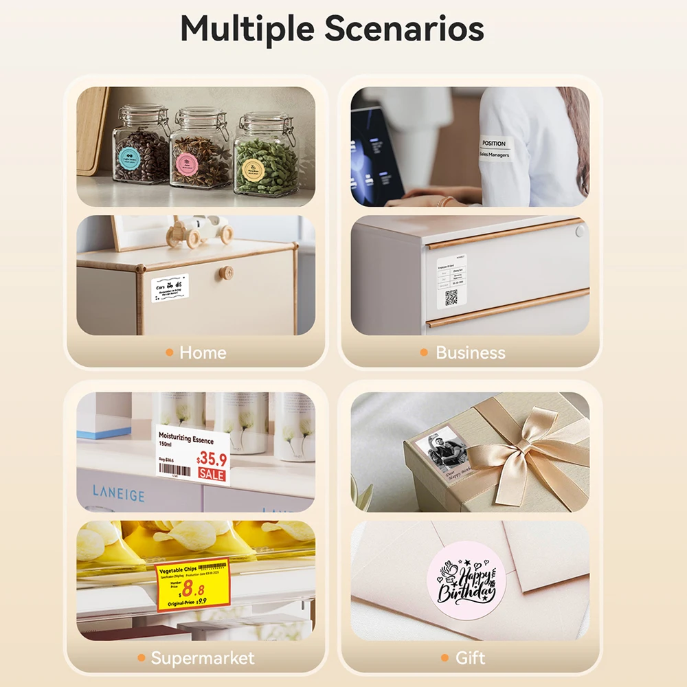 300dpi High Definition Photo Label Printer Niimbot B21 Pro Label Printer  Sticker Red Black Printing Bussiness Barcode Price Tag