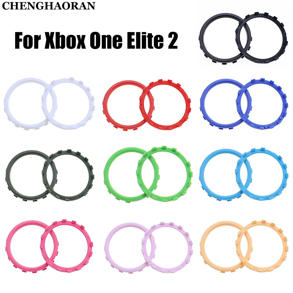 

2Pcs For Xbox One Elite Series 2 Controller Plastic Thumbstick Accent Rings Replacement Decorative Ring Repair Parts