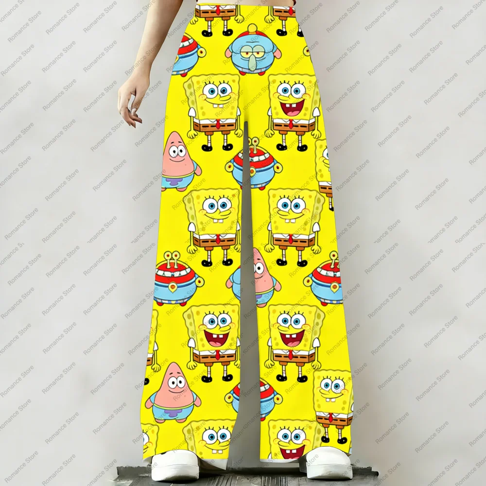 

Vintage Y2K Spongebob and Patrick Star Squarepants Woman's Pajama Pants Fashionable and casual Milk Silk Children's trousers