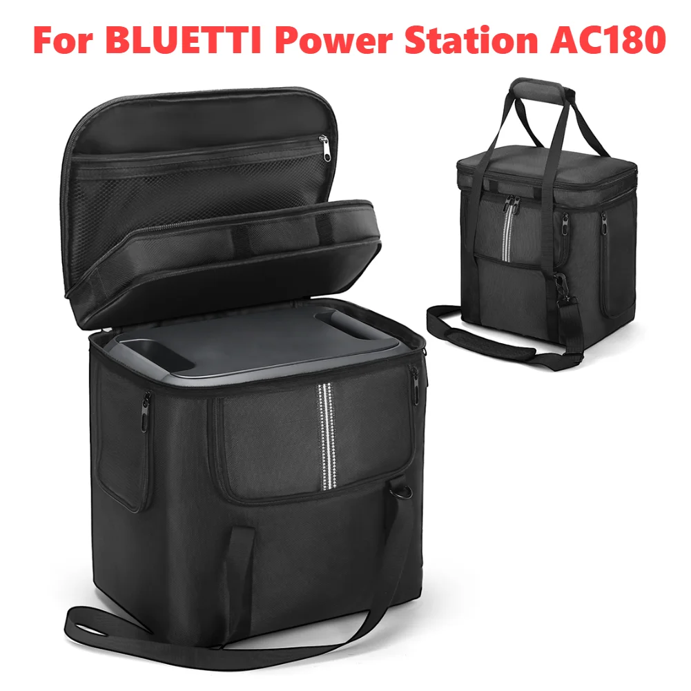 

Waterproof Storage Case for BLUETTI Portable Power Station AC180 Carrying Case Travel Storage Bag with Shoulder Strap Handle
