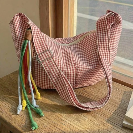 

Женская сумка-кроссбоди из холщовой ткани 2026 года, модная наплечная сумка для женщин, новинка