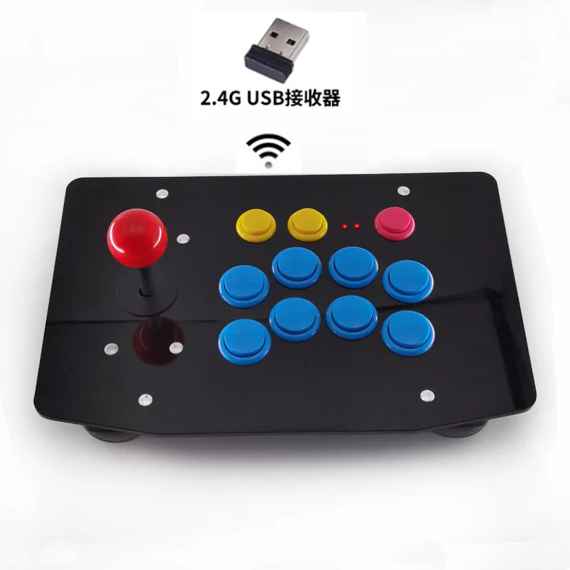 Game Box Retroarch Emuelec System 2.4G Arcade Fighting Wireless Joystick