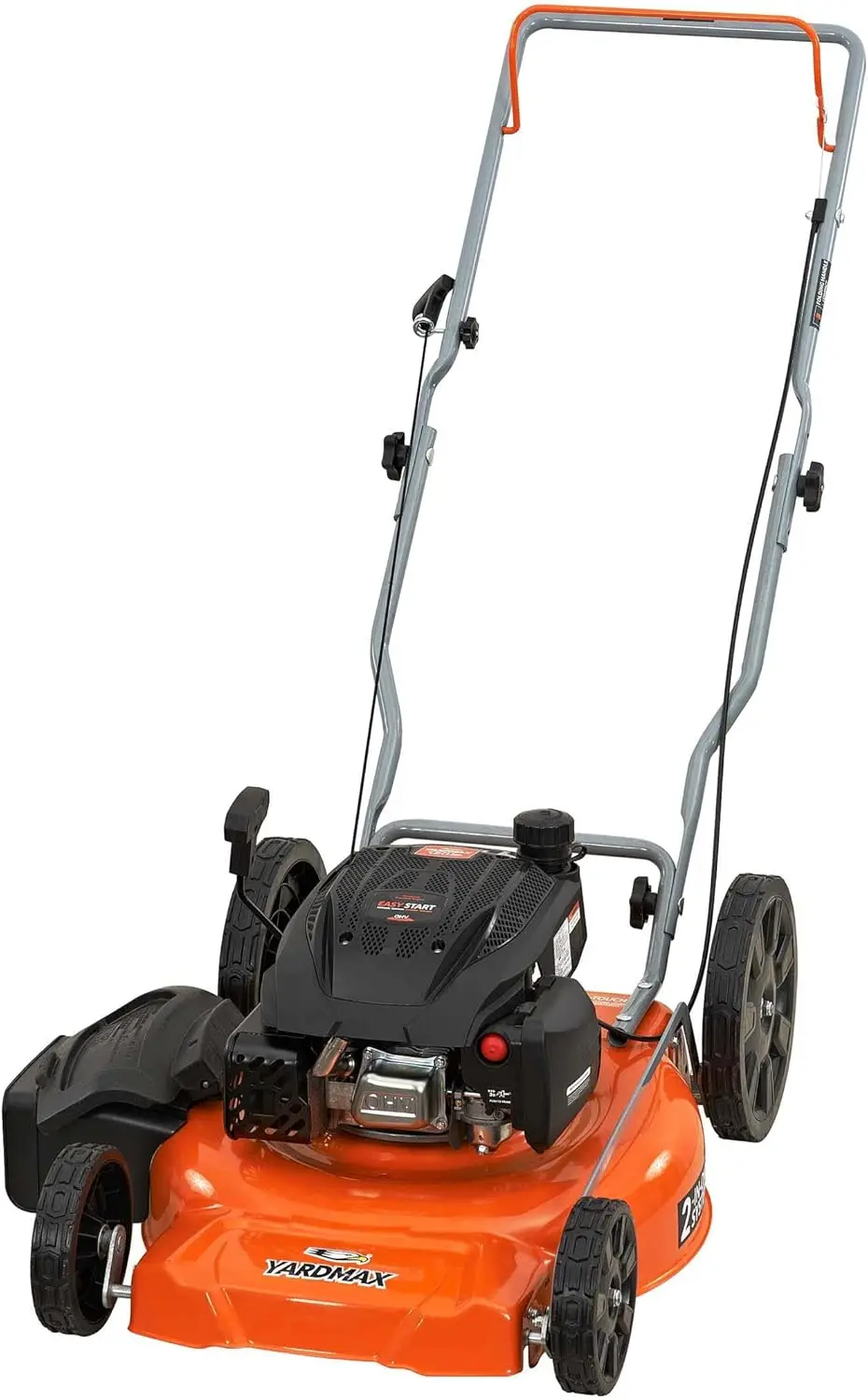 21 in. 170cc 2-in-1 Gas Walk Behind Push Lawn Mower with High Rear Wheels Single-lever Deck Adjustment