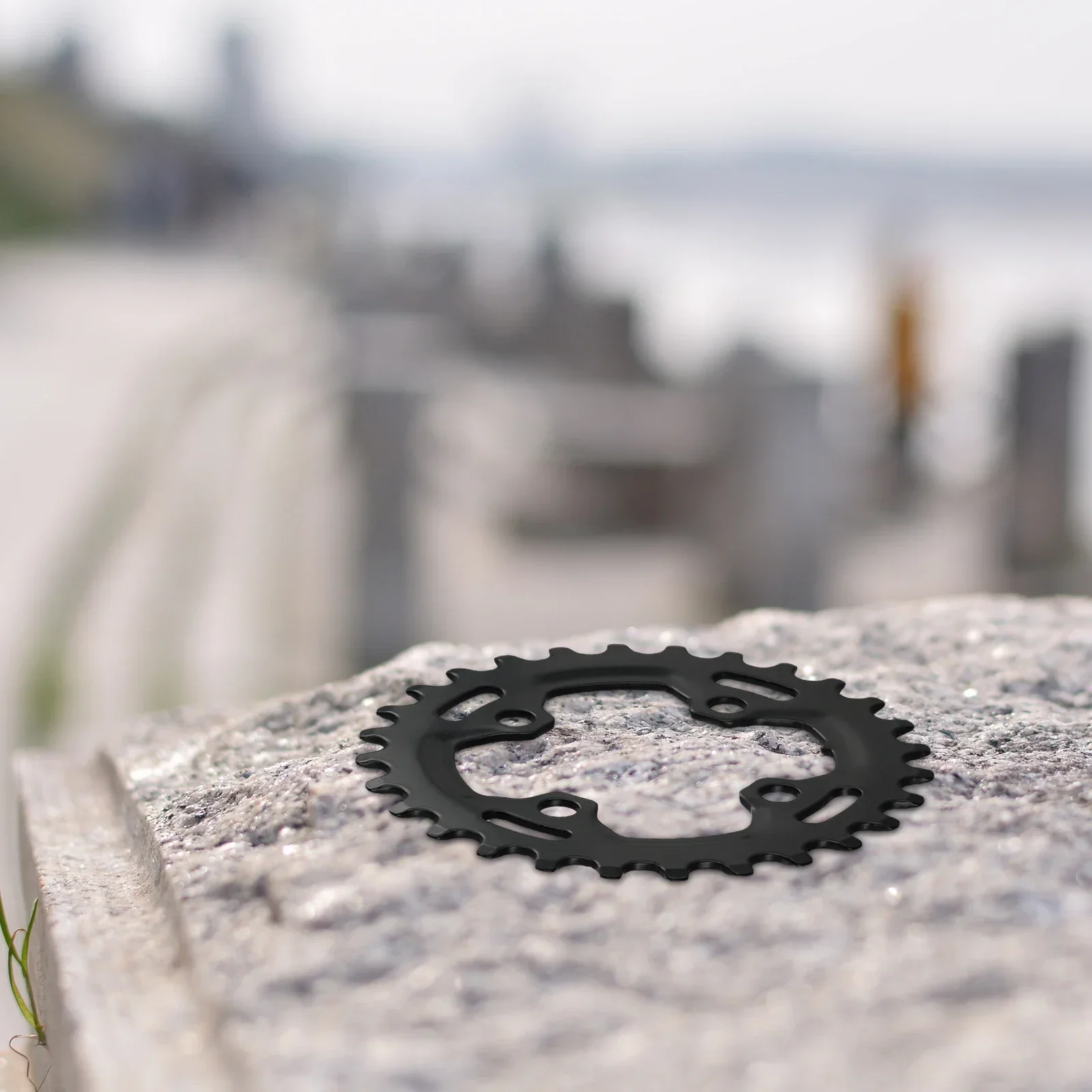 64BCD 28T Narrow Wide Bike Chainring For Mountain Bike Lightweight Steel Tooth Ring For Enhanced Chain Retention