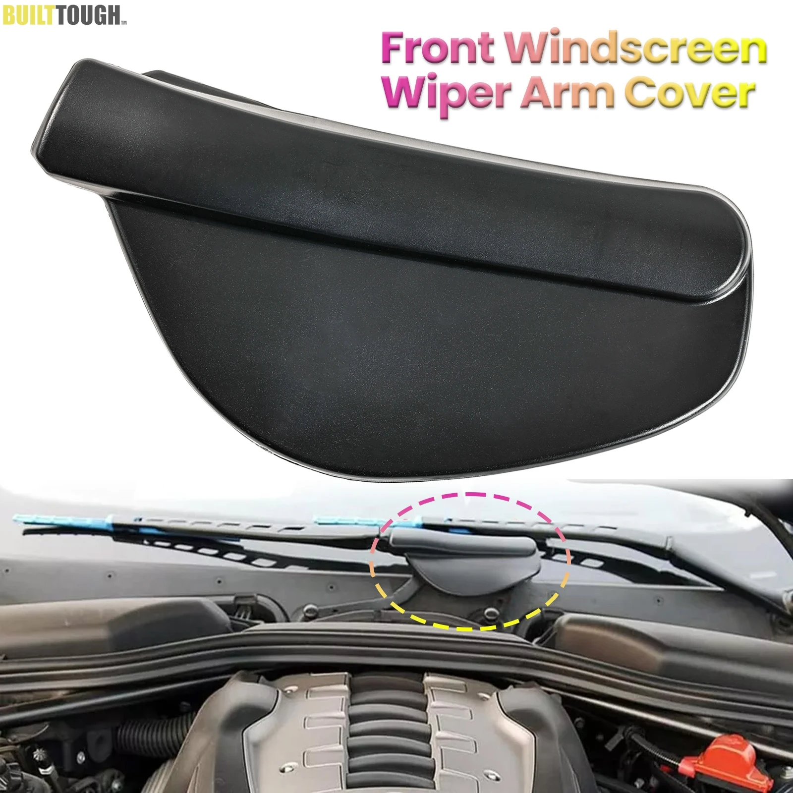 Car Front Right Windscreen Cap Wiper Arm Cover For BMW 5 / 6 Series E60 E61 2003 - 2010 E63 E64 2004 - 2010 OE# 7035103 Plastic