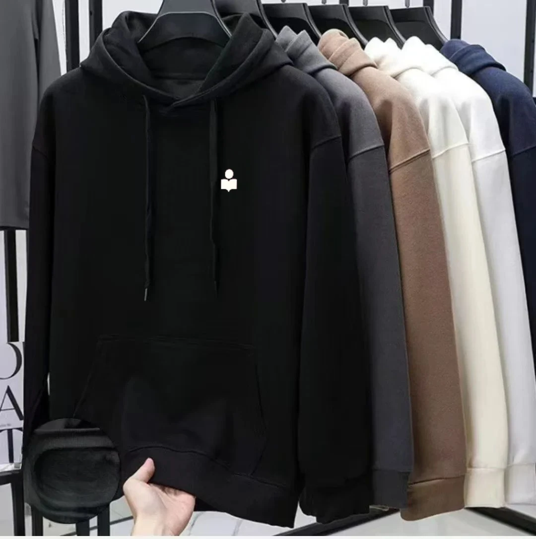 

2024 New High-quality Pattern Printed Logo Round Neck Pure Cotton Sweater for Men and Women with The Same Fleece Long Sleeves
