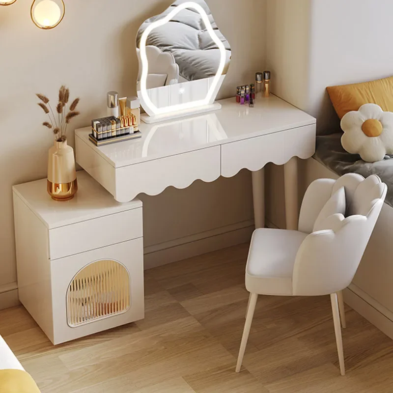 

Dressing Rooms Hotel Furniture Makeup Vanity Table Set Bedroom Organizer Modern Nordic Dresser Vanity Tocador Room Girls China