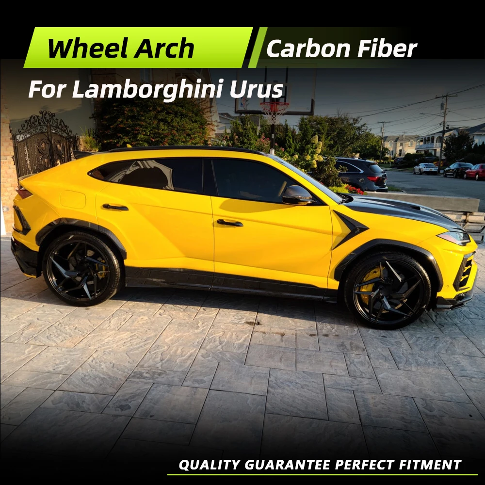 Car Wheel Eyebrow Arch Fender Flares For Lamborghini Urus 2018-2021 Prepreg Dry Carbon Fiber Wheel Racing Body Kits Side Fender