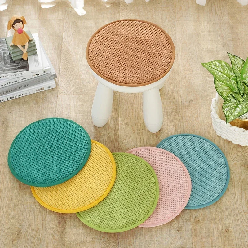 Round Chair Cushion Candy Color Seat Cushions With Drawstring Home Decor Pillows Throw Pillows Office Chair Cushion 30cm 38cm