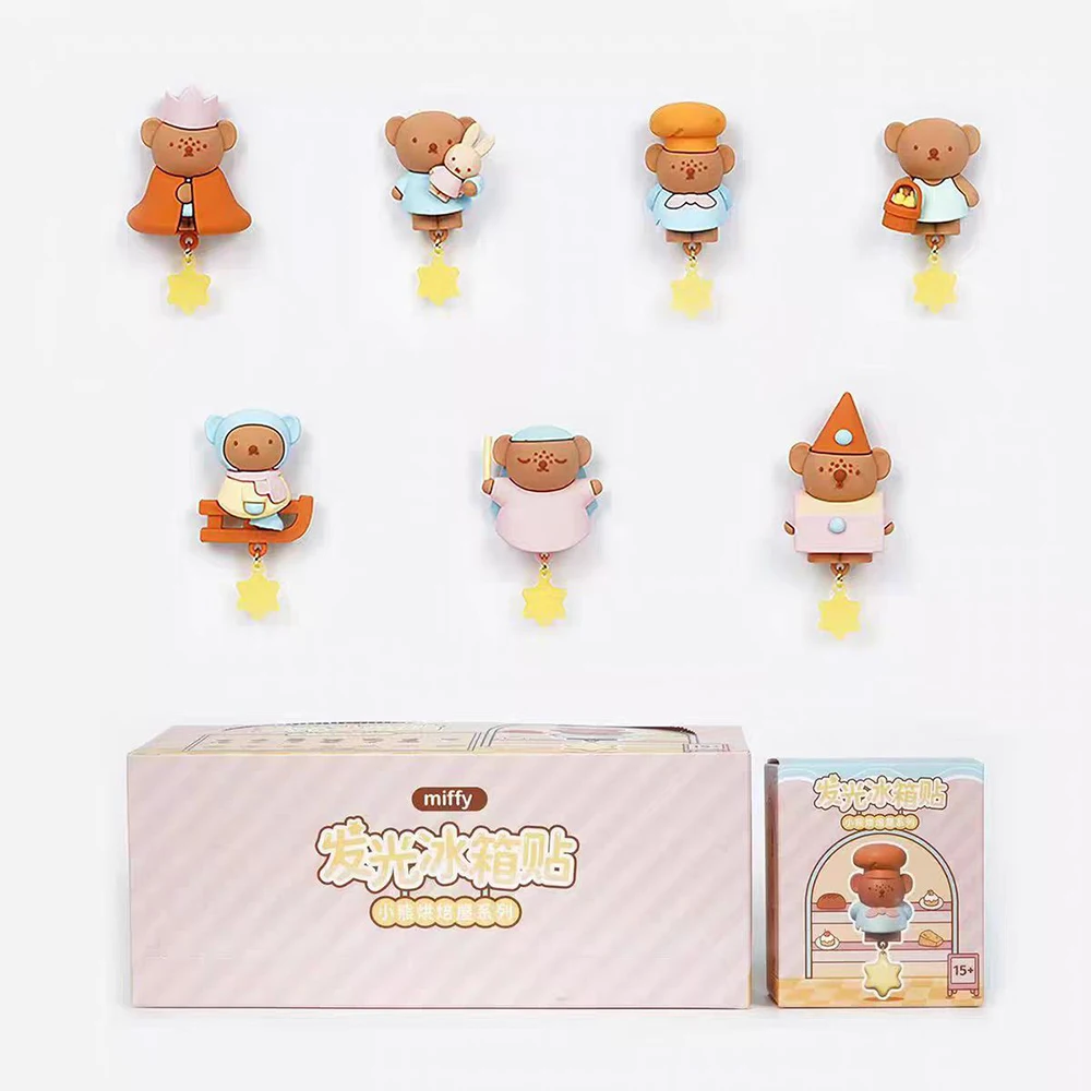 Kawaii Nijntje Boris Bakken Beer Koelkast Magneten Blind Box Leuke 3D Figuren Blind Box Home Decor Collectible Girl Gift