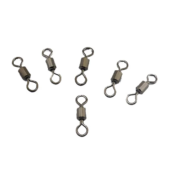 

100pcs Fishing Link Rings Hard Metal Swivel Strong Rotation Hook Line Connector Bait-Compatible Various Methods Fishing Supplies