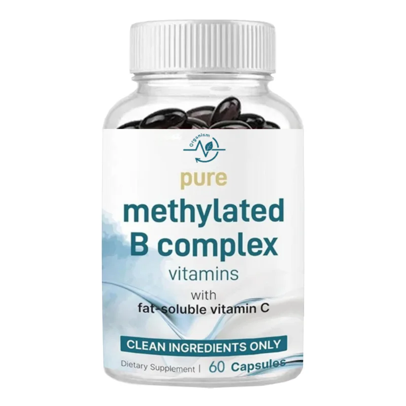 

Pure Methylated B Complex, 60 Capsules, Containing Vitamin B12, Thiamine, Folate+inositol, Choline, Etc. -60 Capsules