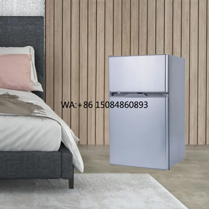 Solar Energy Powered 108L DC Refrigerator 12/24V Dual Door Top Freezer Portable PV Fridge For Boat Farm Outdoor Power Storage Us