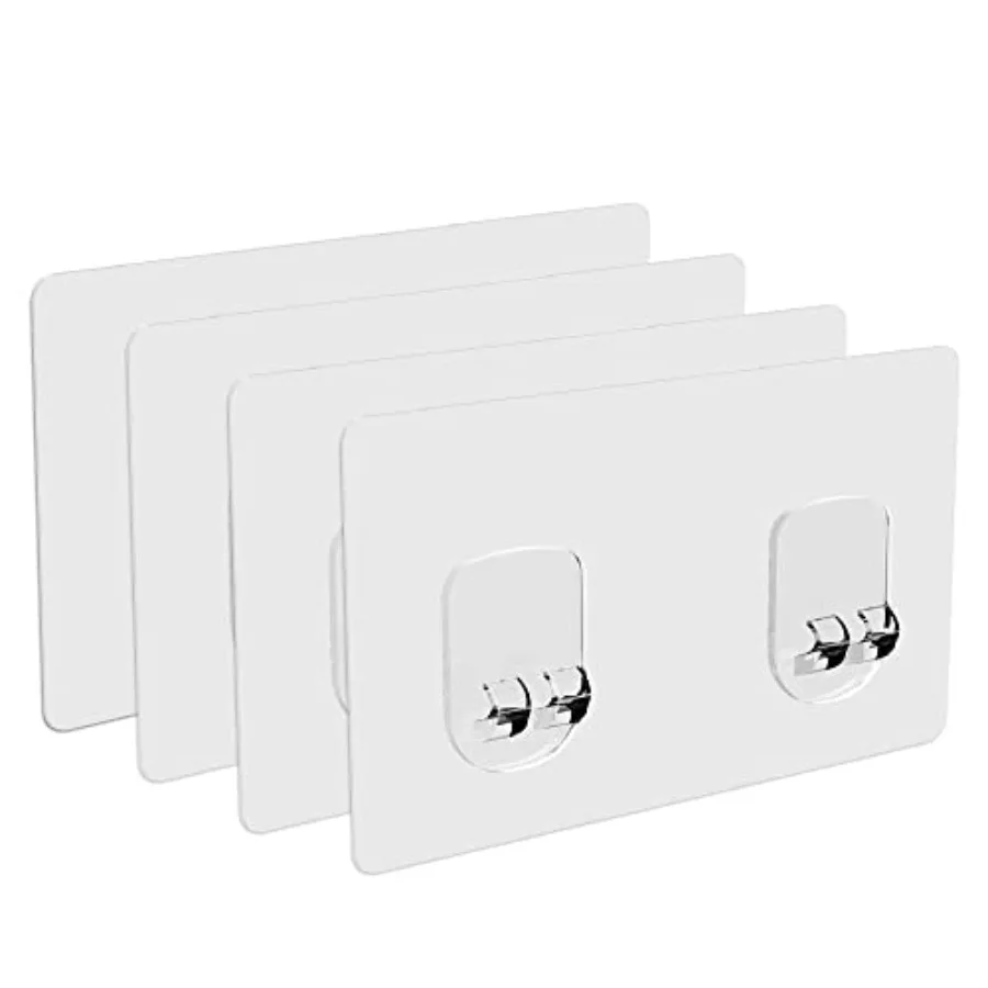 

Прозрачный клей 4,72 x 2,75 ihes, 12 x 7 см для полки в ванной, держателя для мыльницы и кухонной раковины [4 шт.]