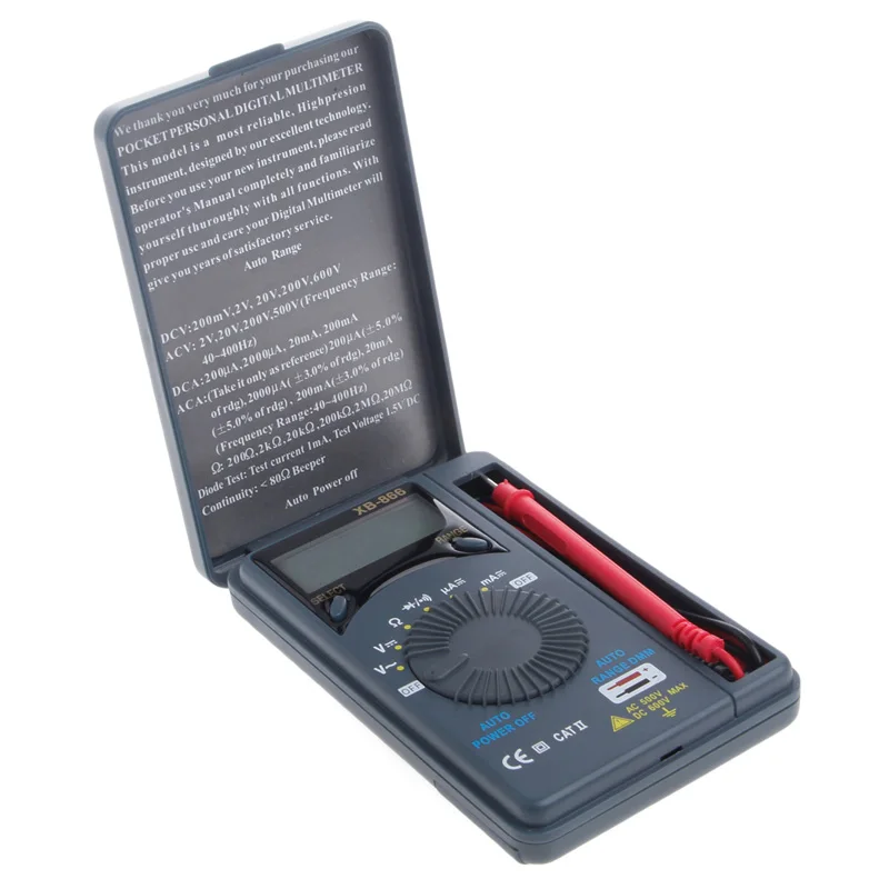 Imagem -02 - Mini Auto Lcd Voltímetro Tester Ferramenta para Pocket Digital Multime Drop Shipping Xb866