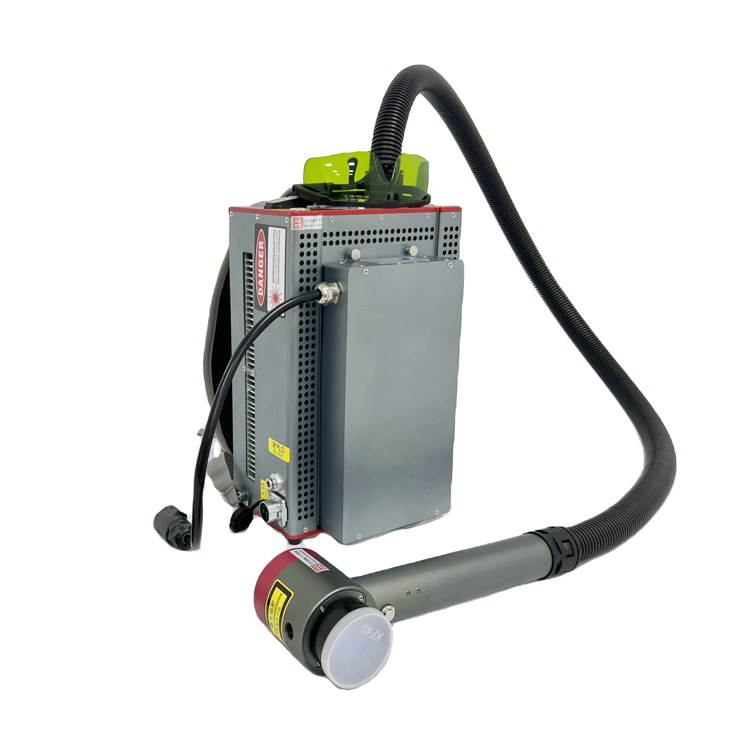 50W 100W 200W Backpack Laser Cleaner Rust Paint Metal Weld Seam Wall Laser Cleaning Machine