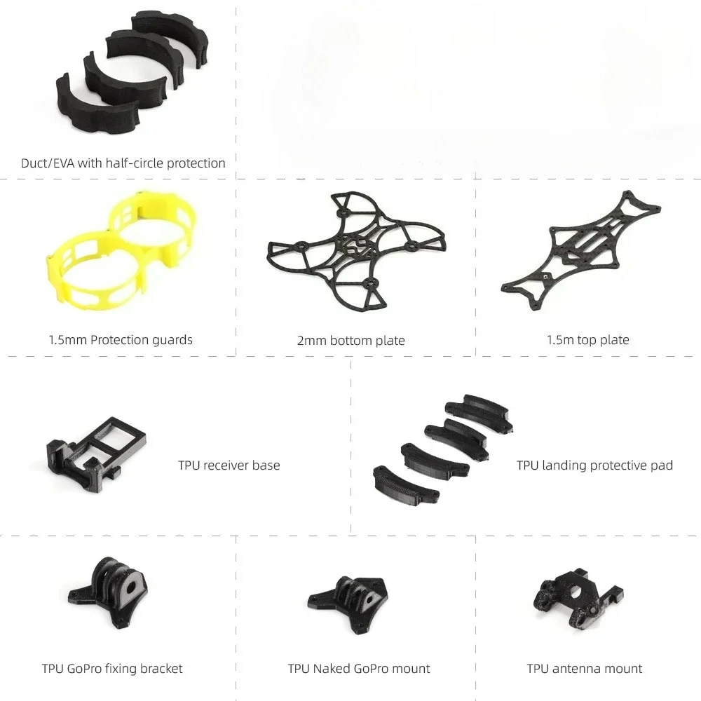 HGLRC Veyron25CR Kit telaio interno Cinewhoop da 2,5 pollici per parti da corsa drone FPV Freestyle Quadcopter RC