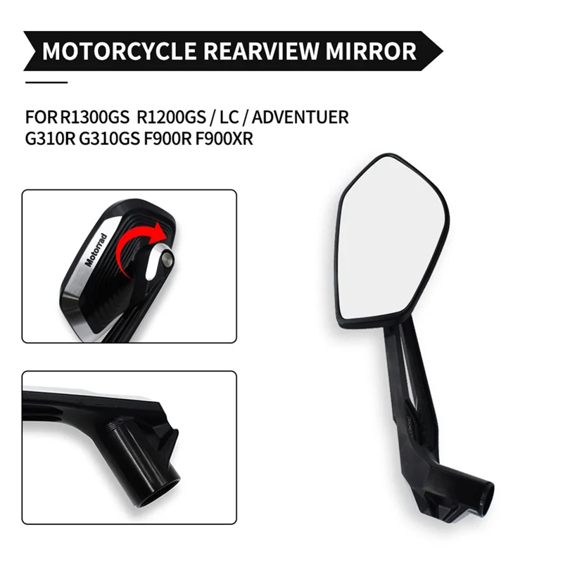 

A51K-Motorcycle Rear View Mirror Moto Side Mirrors For BMW R1300GS R1200GS F900R F900XR View Mirror