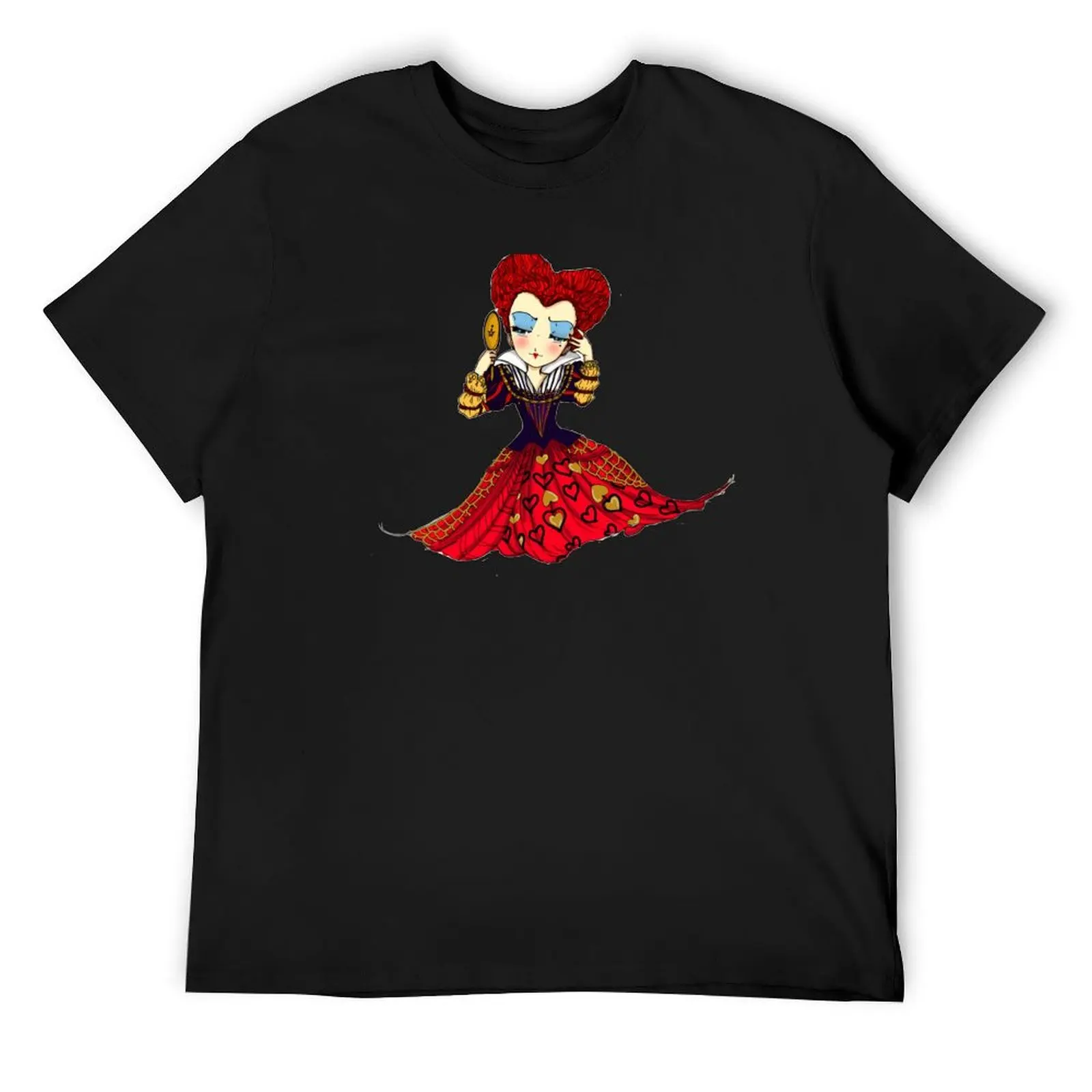 Alice through the looking glass - футболка The Red Queen/Queen of Hearts больших размеров, летние рубашки-заготовки, облегающие футболки для мужчин