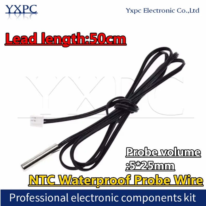 Lead length:50CM NTC Precision Epoxy Thermistor  3950 3435 3470 2K 5K 10K 15K 20K 50K 100K 1% Temperature Sensor