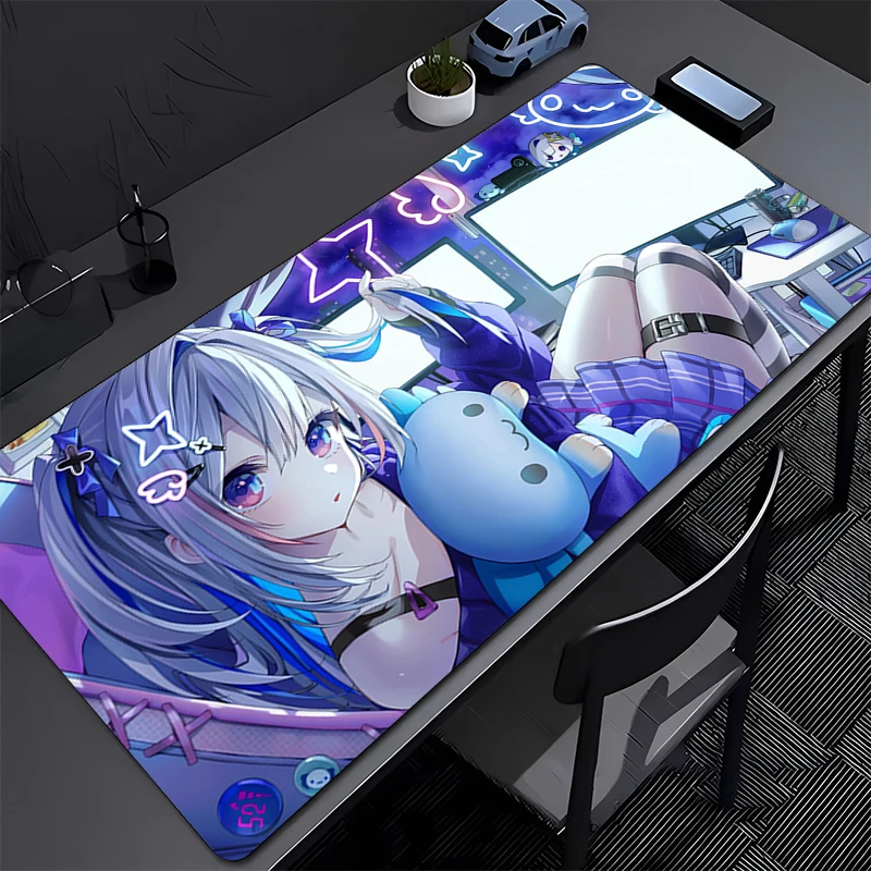 

Gamer Mouse Pad Laptop Kawaii Amane Kanata Mousepad Anime Girl HD Print Cute Keyboard Pad PC Gaming Hololive Desktop Mouse Mat