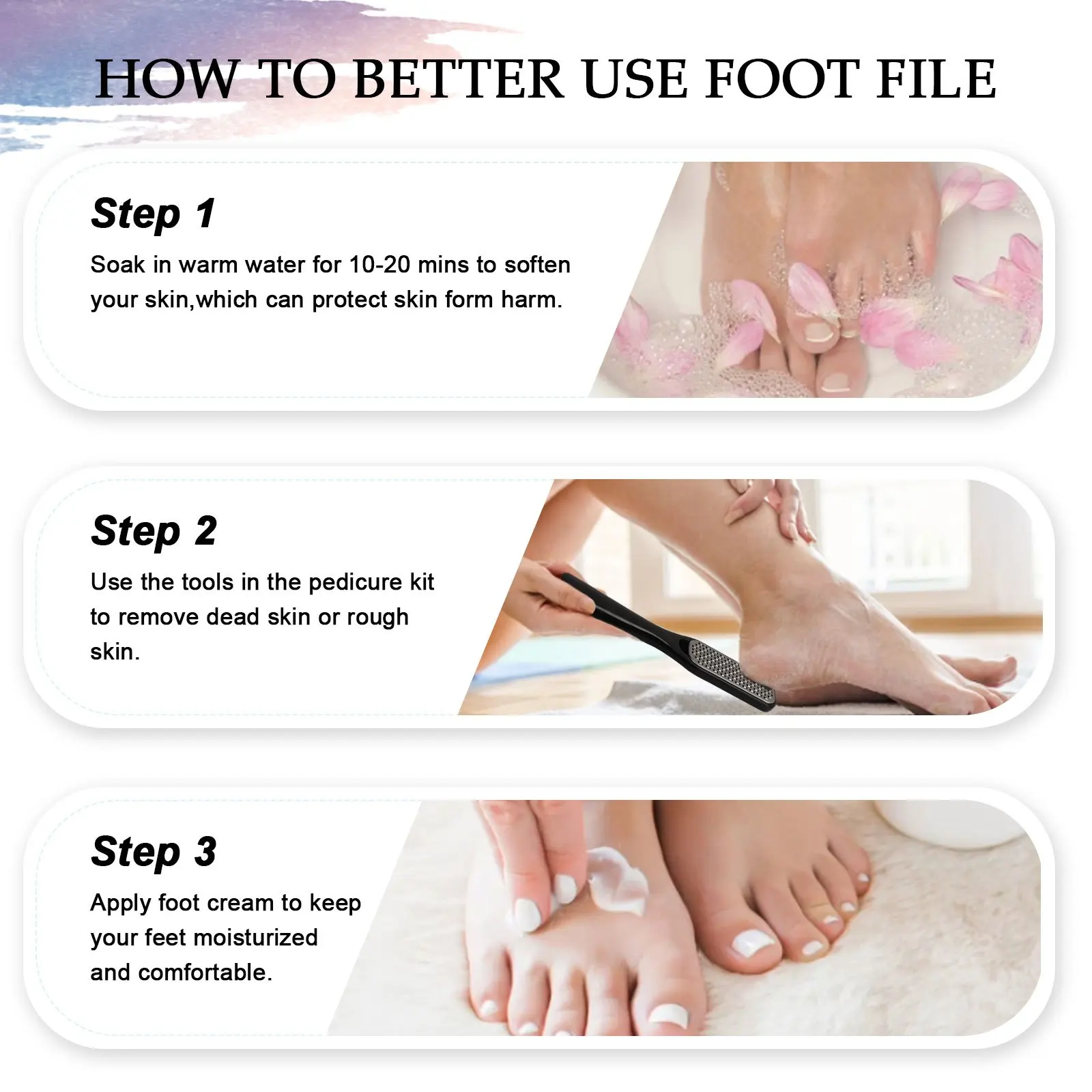 8/10 in 1 Pedicure Set Peeling and Exfoliating Calluses Foot Scrubbing Brush Stainless Steel Double-sided Foot Care Pedal Stone