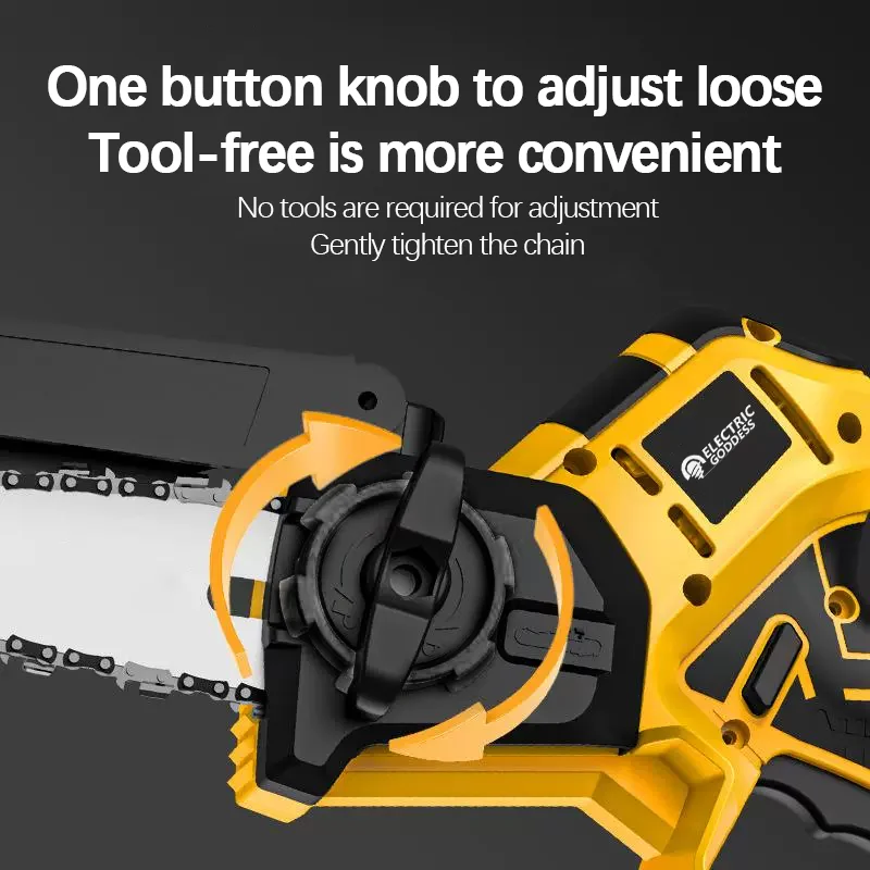 Diosa eléctrica de 8 pulgadas, sierra de cadena eléctrica sin escobillas, corte de carpintería inalámbrico, sierra de jardín, herramienta eléctrica para batería Dewalt ﻿ ﻿