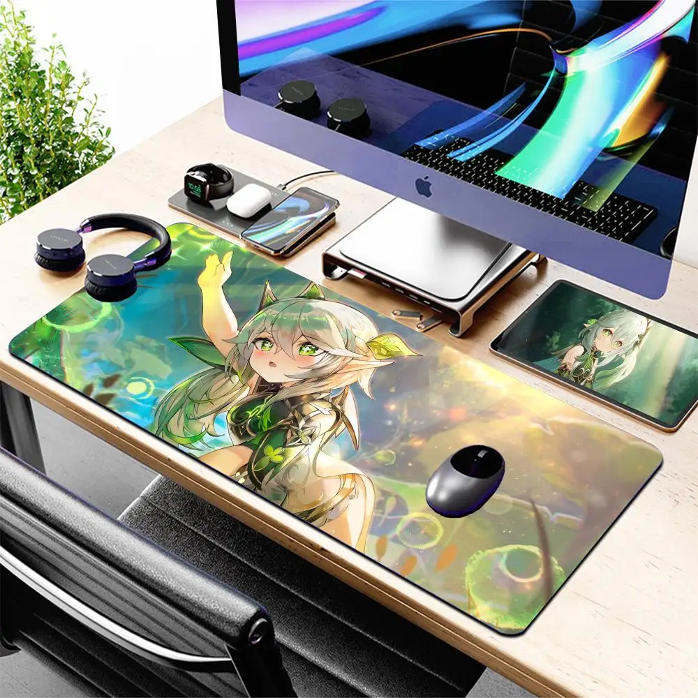 Genshin Impact Nahida Luxury Mouse Pad Large Anime Desk Mat Luxury Desktop Cartoon Gaming Gamer Keyboard Office Computer Cushion