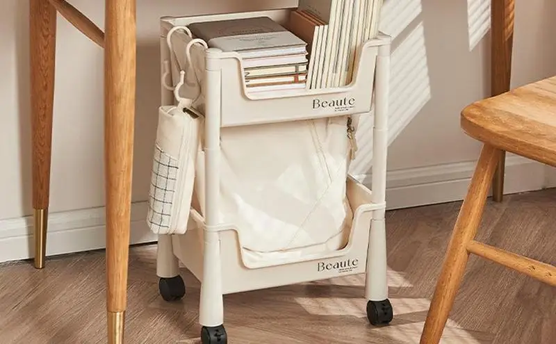 Imagem -06 - Mobile Storage Rack Trolley With Wheels Cozinha Banheiro Quarto Multi Storage Snacks Organizer Home Acessórios