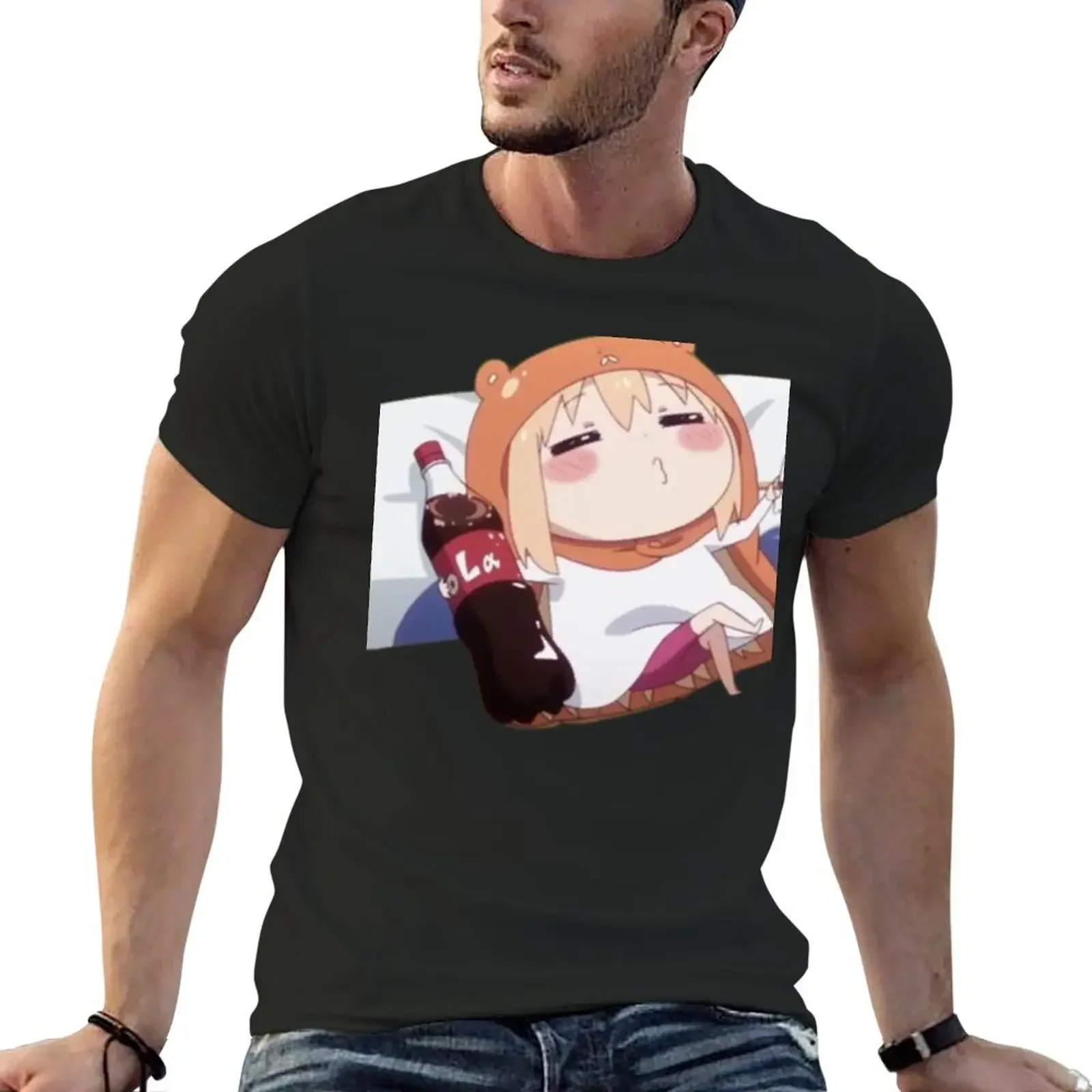 Umaru With Cat Plush Himouto Umaru-chan T-Shirt cheap stuff new edition customs tees big and tall t shirts for men