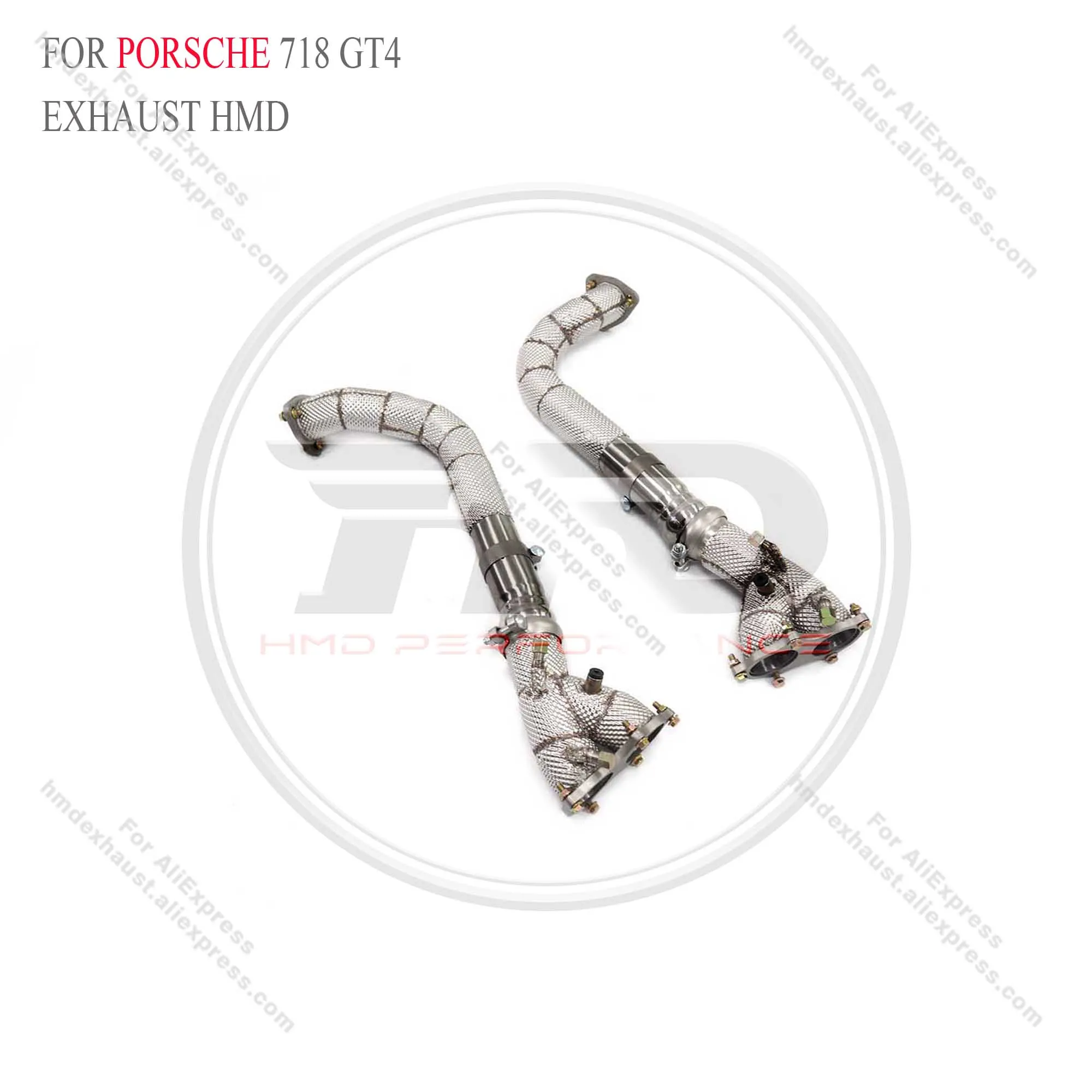 

HMD Exhaust System High Flow Performance Downpipe For Porsche 718 GT4 GTS 4.0L Downpipe with Insulation