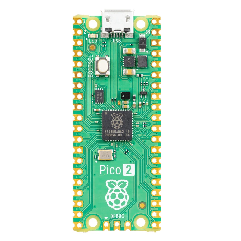 Original Raspberry Pi Pico 2  RP2350 Microcontroller Board Dual Arm Cortex-M33 or Dual Hazard3 RISC-V Processor 150MHz