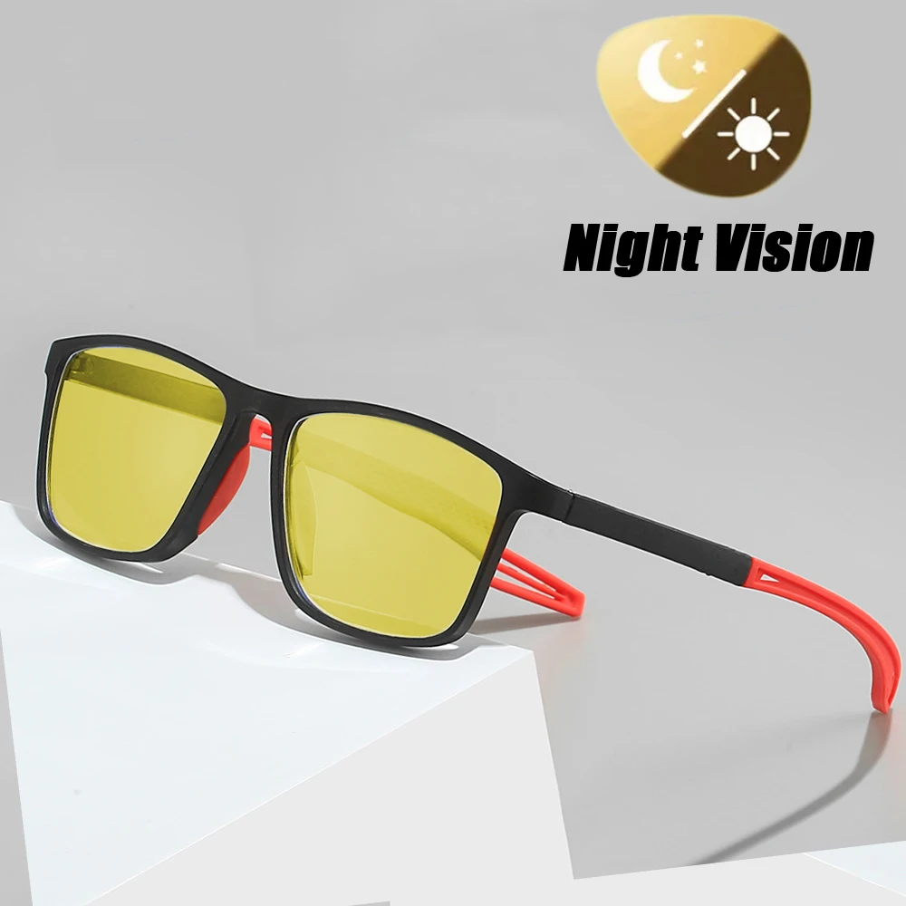 

Ultralight TR90 Frame Night Vision Sunglasses Luxury Brand Designer UV400 Anti-glare Car Driving Outside Sun Eyeglasses Goggles