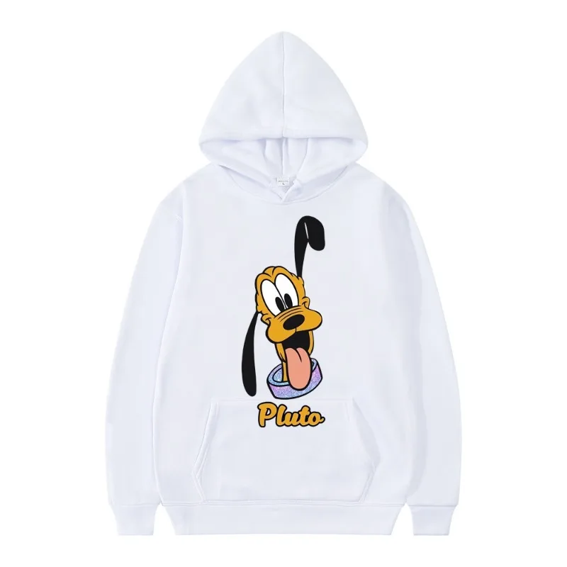 2024 New Disney Pluto Women's Hoodie Japanese Cartoon Anime Pullover Casual Autumn and Winter Couple Oversized Sweatshirt