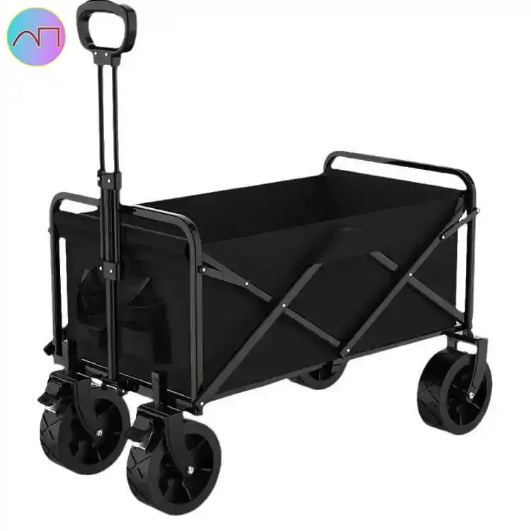 

Foldable Garden Wagon Cart Portable Camping Trolley , Multi-function Foldable Carts Wagon for Beach or Shopping Utility