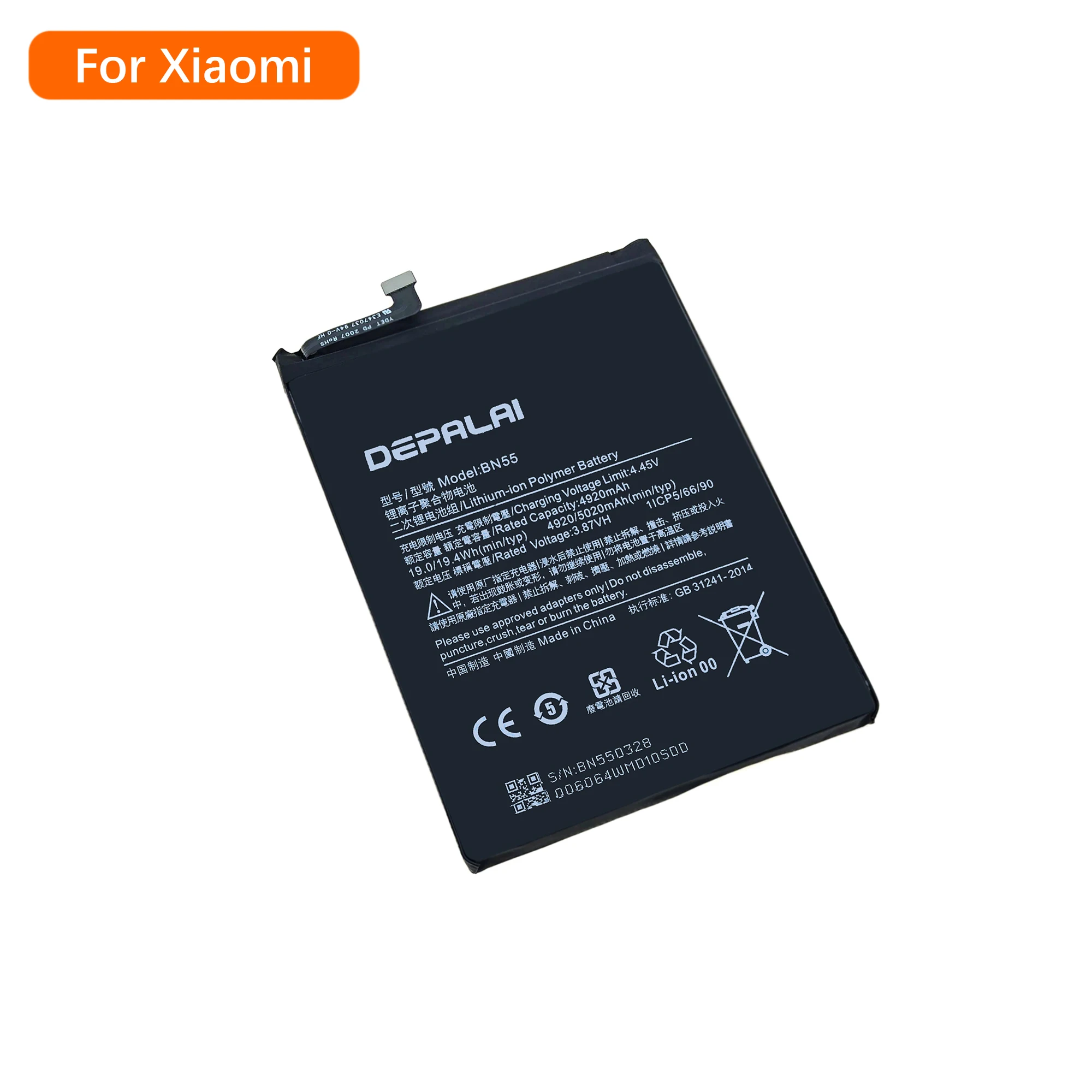 For Xiaomi  Redmi 9 10X 9T Note9T Note9Pro Note9S Replacement Battery BM54 BN52 BN53 BN54 BN55 BN62 Phone Batteries