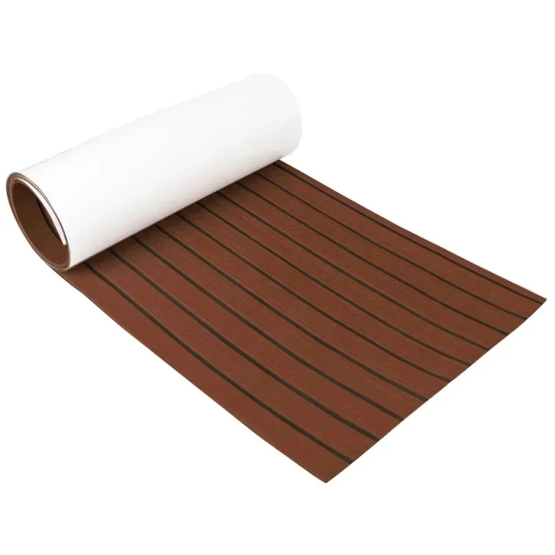 Brown striped EVA yacht anti-skid mat, DIY boat floor mat, yacht floor mat, deck anti-skid mat