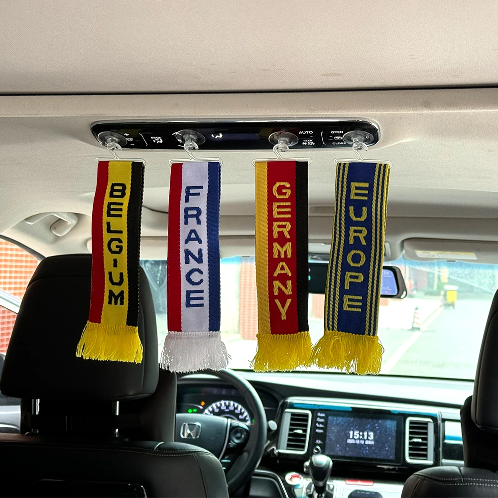 Universal Suction Cup Small Hanging Flag Italy France EUROPE Mini Scarf Decorate Car Window Interior Accessory