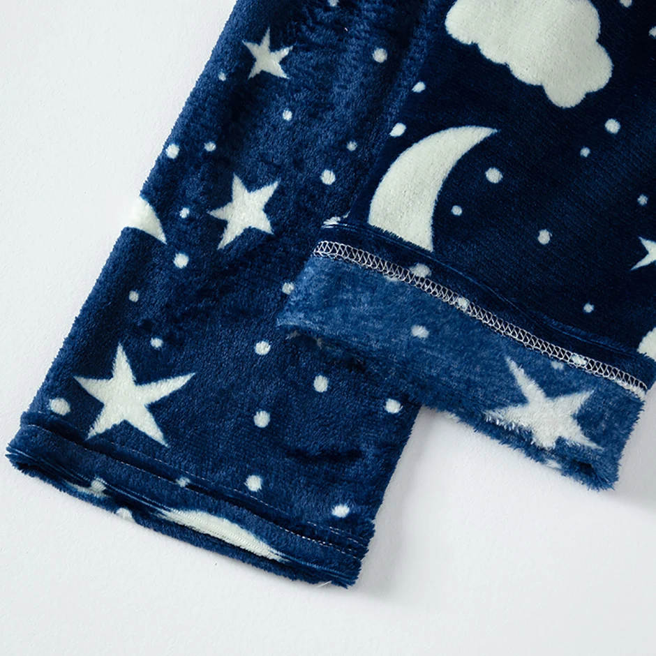 2-teiliges Kinder-Herbst-/Winter-Flanell-Modedruck-Set für Mädchen, herzwarmendes Rundhals-Top, T-Shirt, weiche Fleece-Hose für Jungen – Detail 20